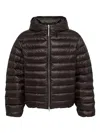 Jil Sander Technical Fabric Down Jacket In Brown