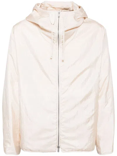 Jil Sander Hooded Padded Jacket In Neutrals