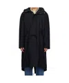 Jil Sander Hooded Padded Parka Coat In Black