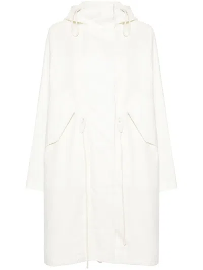 Jil Sander Hooded Parka Coat In 中性色