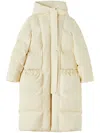 Jil Sander Hooded Padded Parka Coat In White