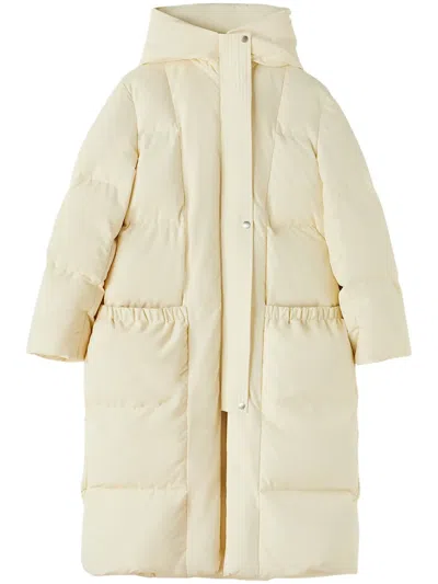 JIL SANDER HOODED QUILTED DOWN COAT