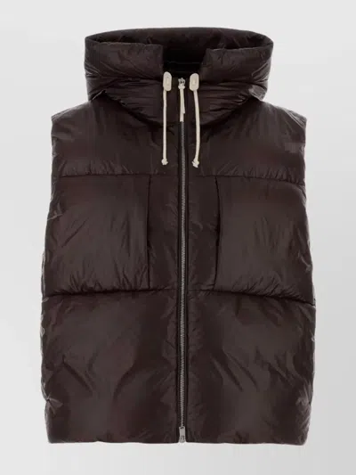 JIL SANDER HOODED QUILTED DOWN JACKET DRAWSTRING DETAIL