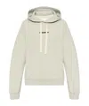 Jil Sander Light Grey Hoodie Sweatshirt With Drawstring In White