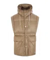 Jil Sander Sleeveless Padded Jacket In Brown