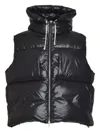 Jil Sander Cropped Sleeveless Puffer Jacket With Finish In Black