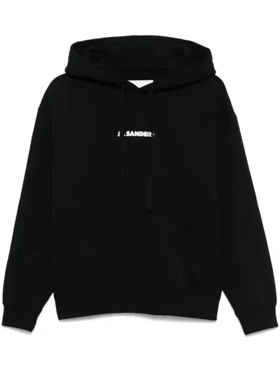 Jil Sander Hoodie In Black  