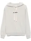 Jil Sander Relaxed Fit Hoodie With Drawstring Hood In Green