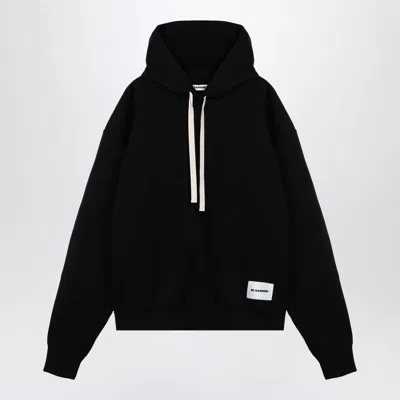 Jil Sander Hoodie With Logo Patch In Cream