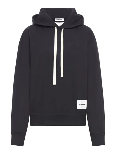Jil Sander Hoodies Sweatshirt In Black