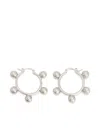 Jil Sander Hoop Earrings In Metallic