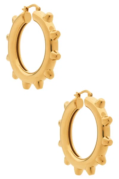 Jil Sander Hoop Earrings In Gold
