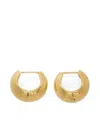Jil Sander Hoop Earrings In Gold