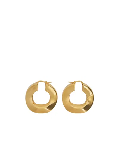Jil Sander Hoop Earrings In Gold