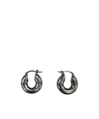 Jil Sander Hoop Earrings In Gray