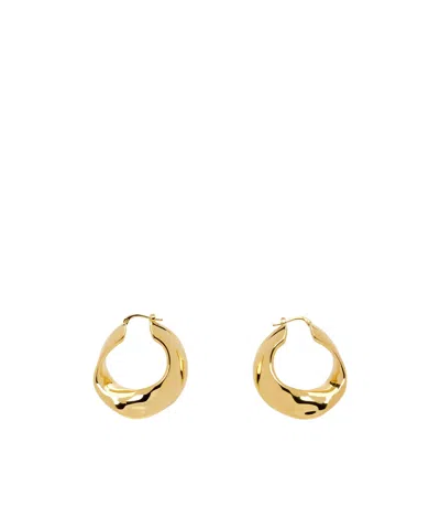 Jil Sander Hoop Earrings In Yellow