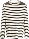 Jil Sander Horizontal Stripe-print Sweatshirt In Nude