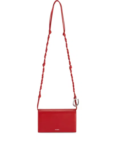 Jil Sander Horse Tangle Cross Body Bag In Orange