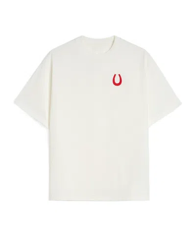 Jil Sander Horseshoe Embroidered Crew-neck T-shirt In White
