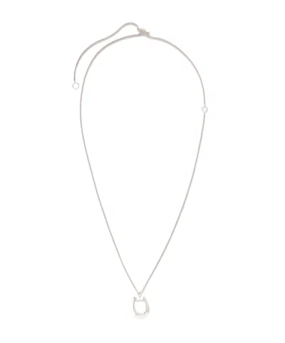 Jil Sander Horseshoe-pendant Necklace In Silver