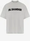 Jil Sander Logo T-shirt By . The Brand Presents A Minimalist Style That Is Appreciated Wor In Gray