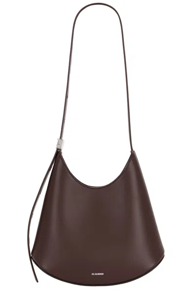 Jil Sander Women Eldorado Small Shoulder Bag In Mahogany