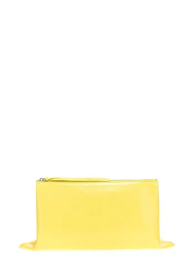 Jil Sander 'impero' Media' Clutch In Yellow