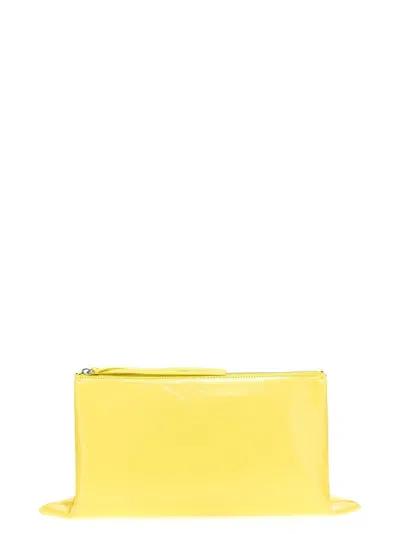 Jil Sander 'impero' Media' Clutch In Yellow