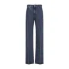 Jil Sander Indigo Blue Cotton 114 Treated Trousers In Gray