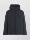 Jil Sander Insulated Hooded Long Sleeve Outerwear In Black