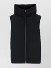Jil Sander Insulated Sleeveless High Collar Jacket In Black