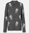 Jil Sander Intarsia Alpaca And Wool-blend Sweater In Gray