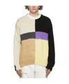 Jil Sander Crewneck Colourblock Intarsia Knit Sweater In Nude