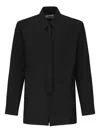 Jil Sander Tailored Long Sleeves Point Collar Shirt In Black
