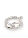 Jil Sander Intertwined Ring In Silver