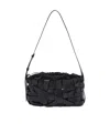 Jil Sander Interwoven-design Leather Clutch Bag In Black
