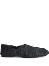 Jil Sander Interwoven-design Slippers In Black