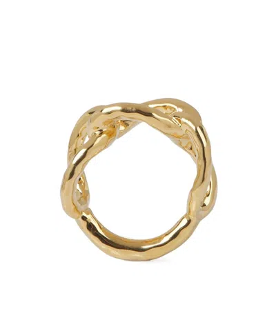 Jil Sander Interwoven Ring In Yellow