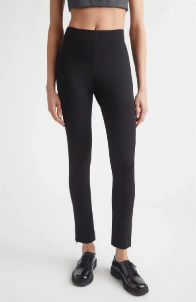 Jil Sander Invisible Zip Leggings In Black