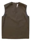 Jil Sander Iridescent Sleeveless Vest Grey In Green
