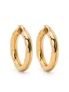 Jil Sander Irregular Hoop Earrings In 金色