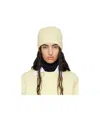 Jil Sander Yellow Irregular Texture Wool Beanie