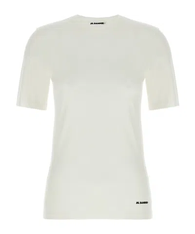 JIL SANDER JIL SANDER LOGO PRINTED CREWNECK T-SHIRT