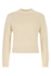 Jil Sander Ribbed Hem And Cuff Alpaca Blend Sweater In White
