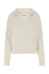 Jil Sander Ivory Cashmere Blend Oversize Sweater In Neutral