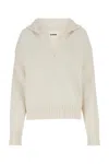 Jil Sander Ivory Cashmere Blend Oversize Sweater