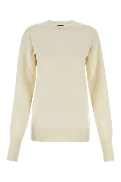 JIL SANDER IVORY CASHMERE SWEATER