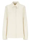 Jil Sander Silk And Viscose Rayon Shirt In Neutrals