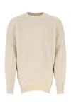 Jil Sander Men Ivory Cotton And Wool Sweater
