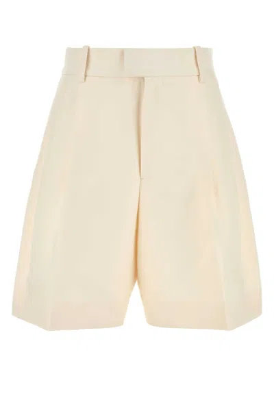 Jil Sander Ivory Cotton Bermuda Shorts In White